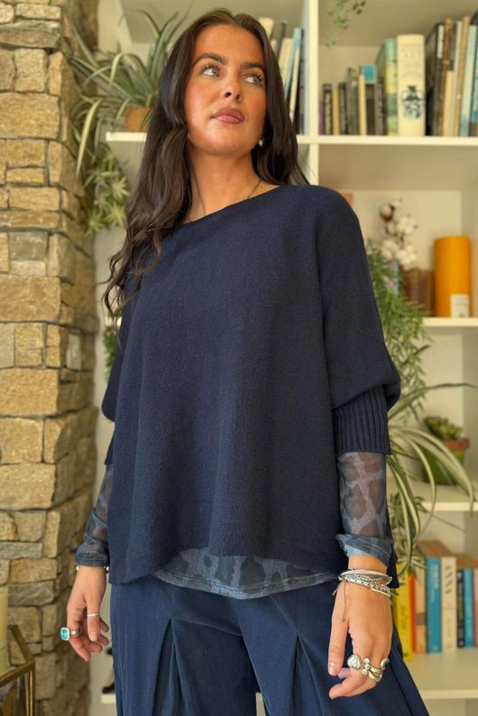 Basso Box Knit Navy